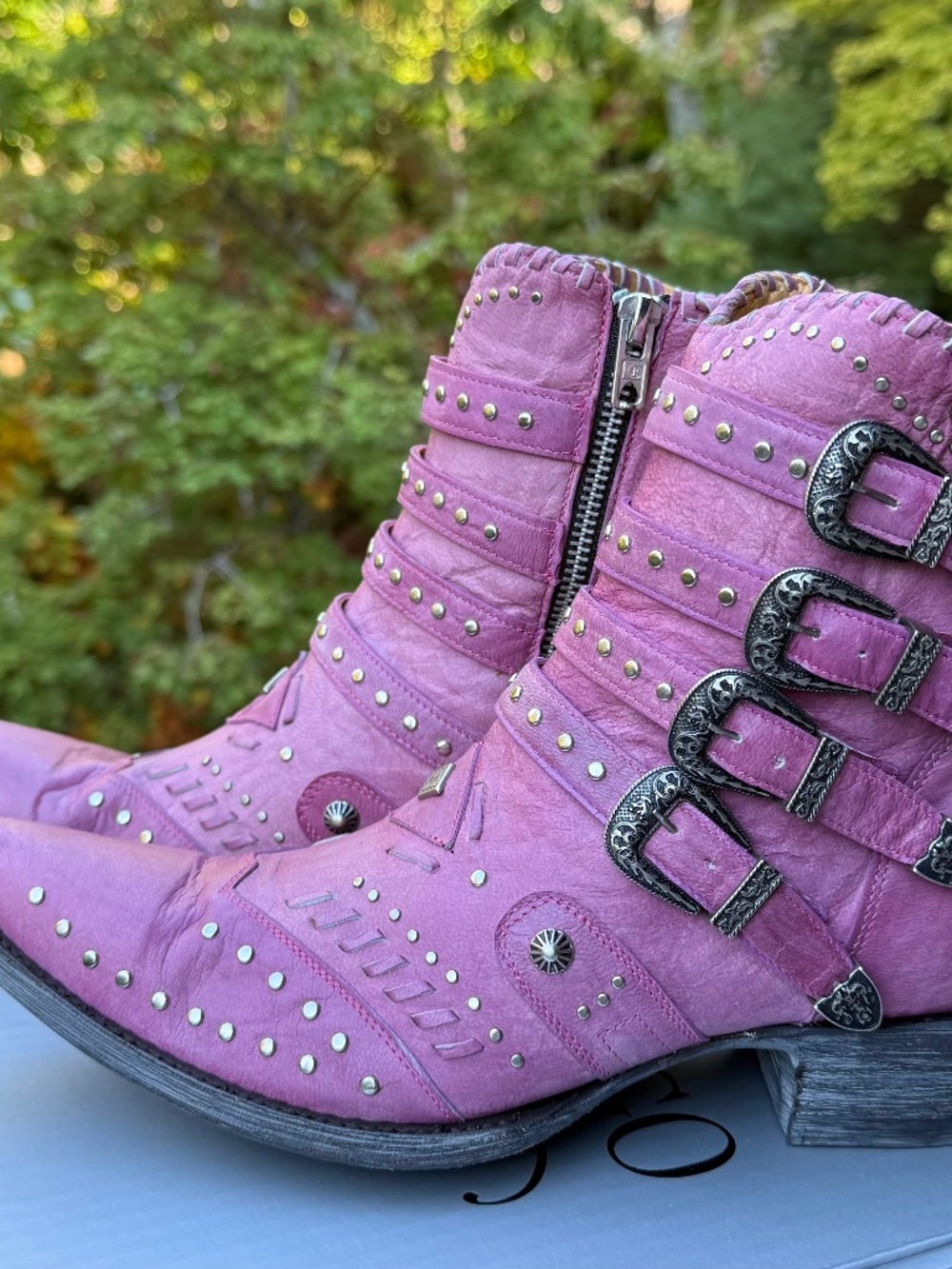 Old Gringo boots. Purple. Buckles galore. So stinking cute! 8.5 NEW